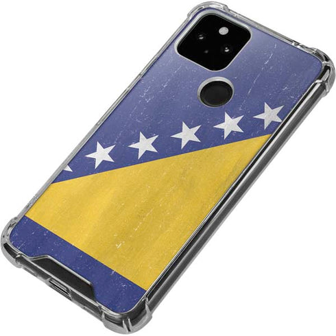 Bosnia and Herzegovina Flag Distressed Google Pixel 5a 5G Clear Case